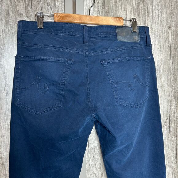 AG Adriano Goldschmied Mens Dylan Jeans Indigo 33x27 (Tag 33 x 34) Slim Straight - Picture 3 of 6